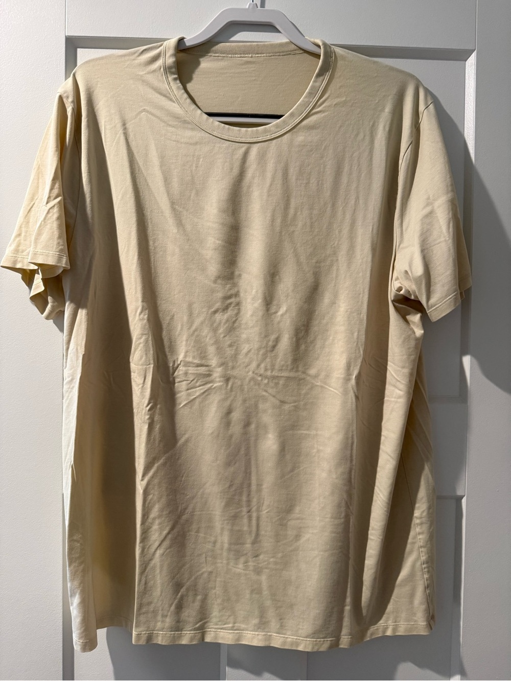 lululemon athletica Men's Short Sleeve Crew Tee in Light Beige